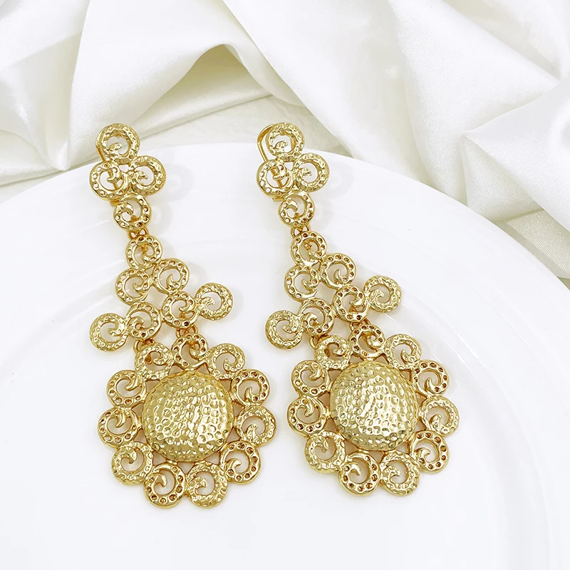 Длинные висячие серьги для женщин двухцветные модные ювелирные изделия