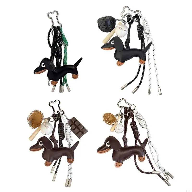 LXAE Причудливый брелок для ключей в виде собаки с колбасой ремесленная деталь