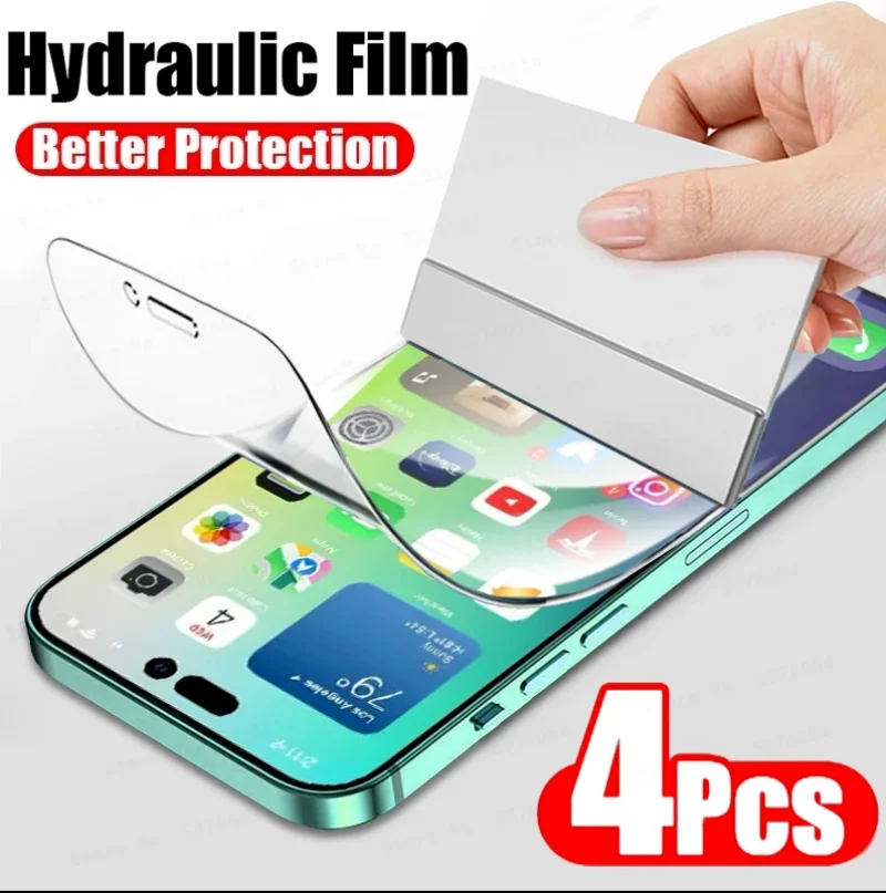 

4Pcs Hydrogel Film Screen Protector For Apple iPhone 14 Pro Max Screen Protector iPhone 14Pro iPhone14 Max Not Tempered glass