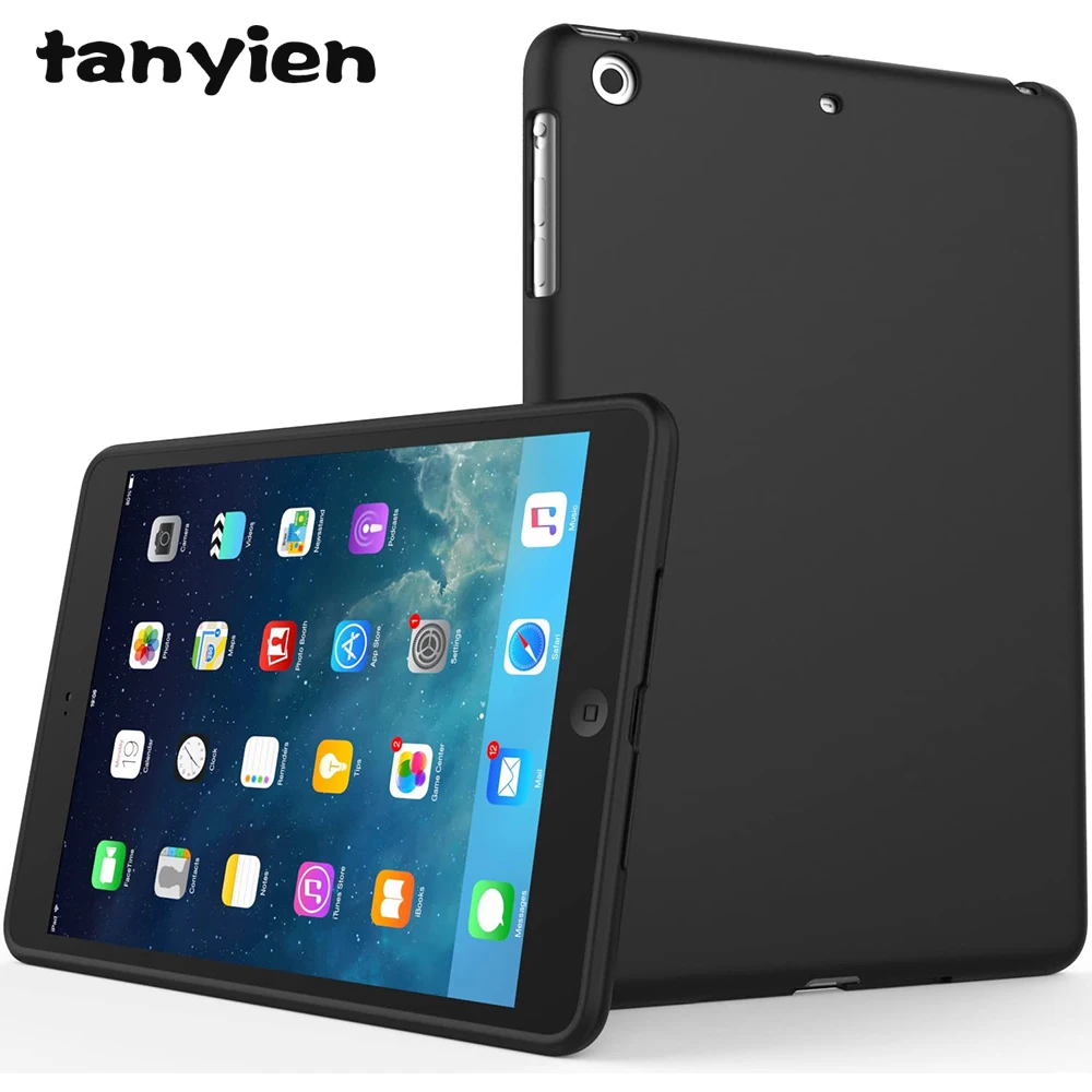 

Tablet Case For Apple iPad Mini 1 2 3 7.9 2012 2013 Mini1 Mini2 Mini3 2th 3th Generation Soft Silicone Black Shell Back Cover