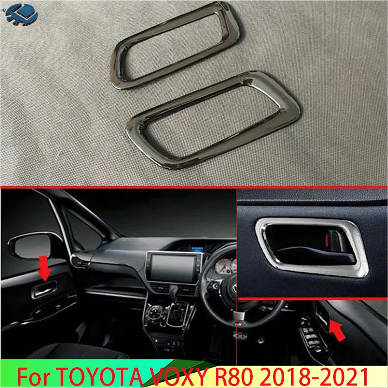 

Накладка на дверную ручку для TOYOTA VOXY R80 2018-2021, хромированная накладка на Передние ворота из АБС-пластика, черная, 2019