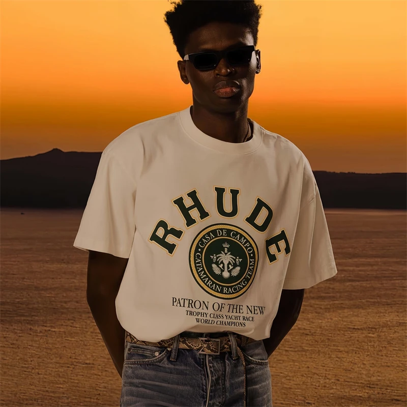 

Rhude Summer Style T Shirt Oversized T-shirt Men Woman High Quality Casual Loose Tees