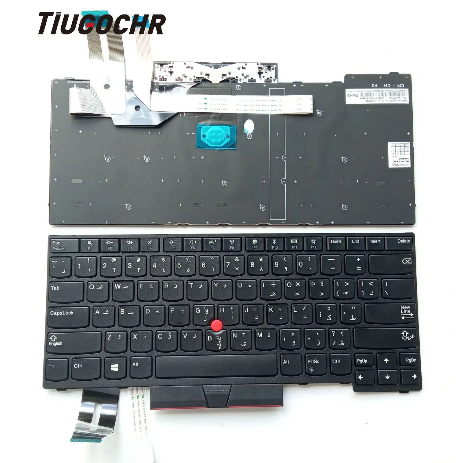Клавиатура, с арабской раскладкой, для ноутбуков Lenovo Thinkpad E480, E490, T480S, L480, T490, t485, L380, L390, Yoga, L490, P43s, E485, e502