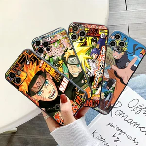 japan naruto anime phone case for funda iphone 11 12 13 pro max 12 13 mini x xr xs max 5 6 7 8 plus celular coque black soft free global shipping