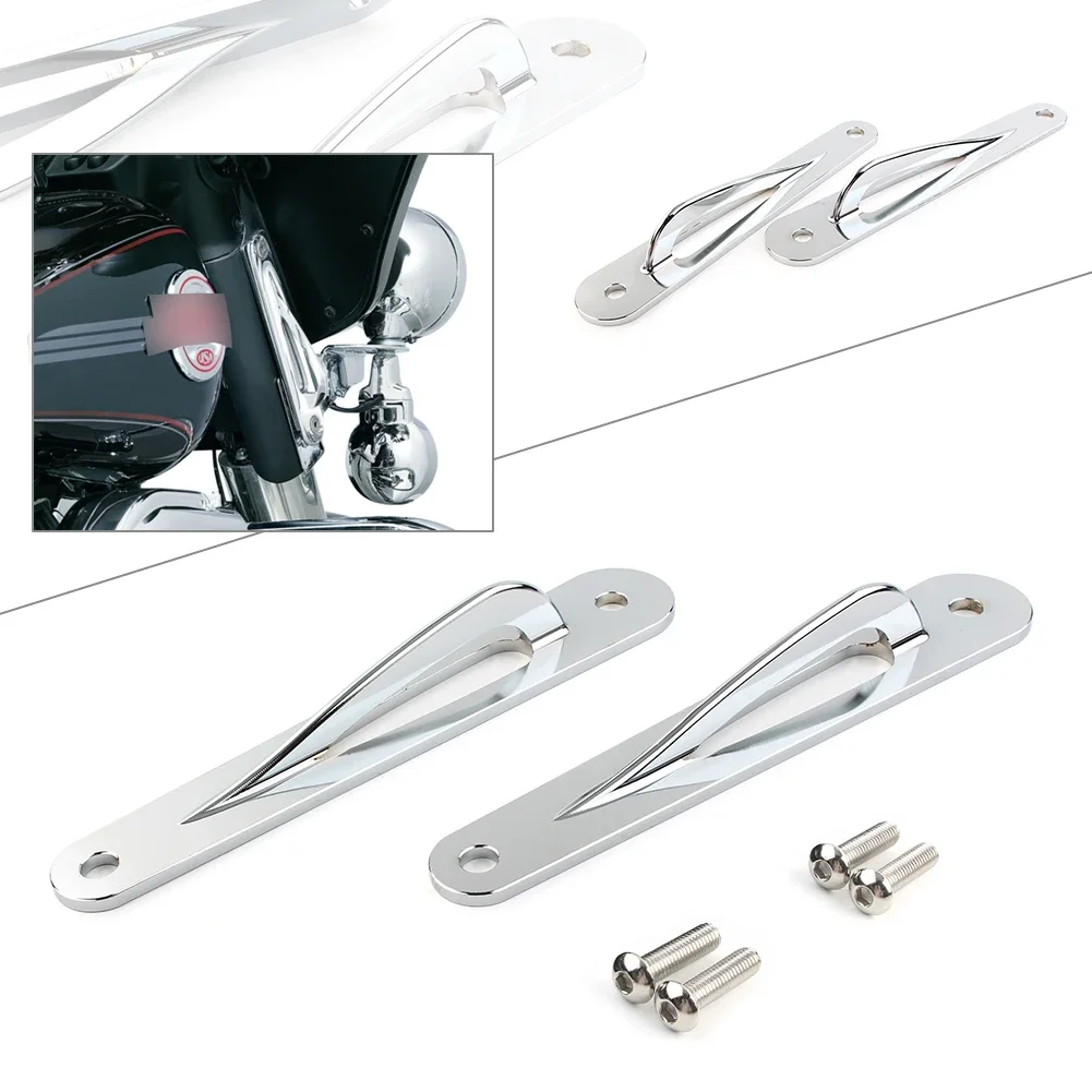 

Motorcycle Chrome Custom Tie-Down Brackets Teardrop for Harley Electra Glides 1983-2013 & Road Kings 1994-2020