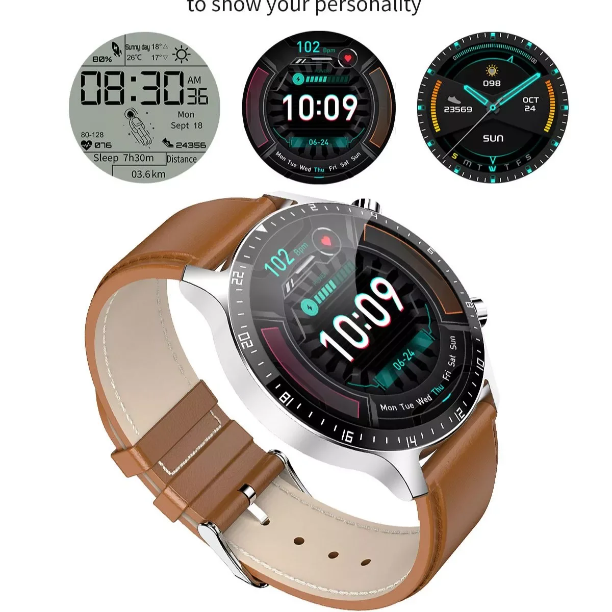 

HD Screen Smart Watch Men Full Touch Blood Pressure Heart Rate Monitor Women Fitness SmartWatch GT2 Waterproof IOS Android