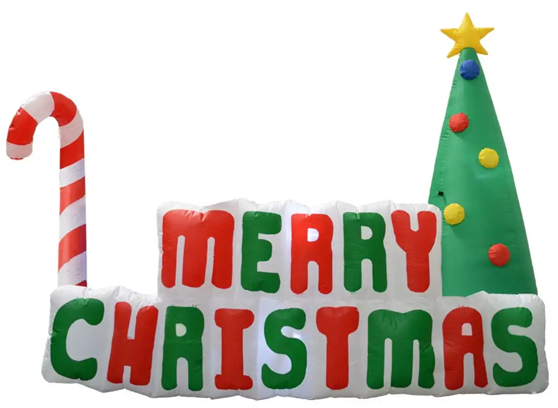 

Lighted Merry Christmas Sign with Tree Yard Inflatable, 72"
