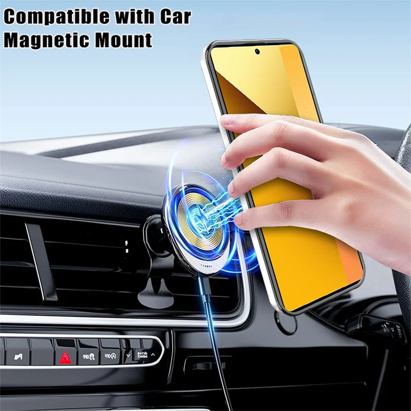 Чехол для Redmi Note 13 Pro 5G 4G с магнитным кольцом Magsafe чехол беспроводной зарядки Xiaomi Plus