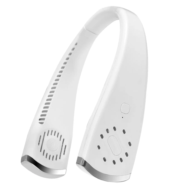 

Mini Bladeless Fan Hanging Neck Fan 1800MAh USB Rechargeable Fan Mute Sports Fans for Home Outdoor Portable Vaneless Fan