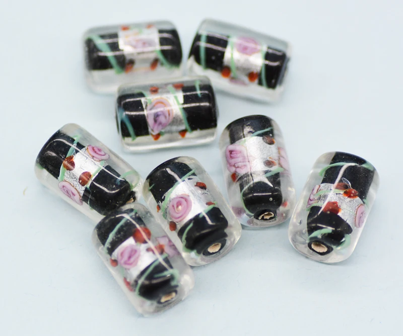50 шт. 12X18 мм стеклянные бусины лэмпворк из муранского стекла разных цветов