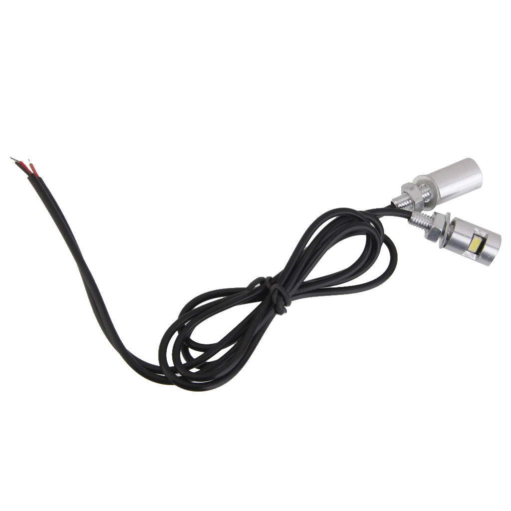 

2pcs White SMD LED License Car Motorcycle Plate Stud Screw Bolt Light Lamp