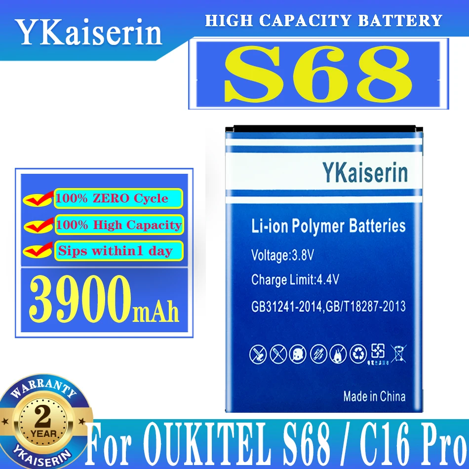 

Original YKaiserin NEW 3900mAh Battery For OUKITEL S68 / C16 Pro /C16Pro Mobile Phone Replacement + Tracking Number