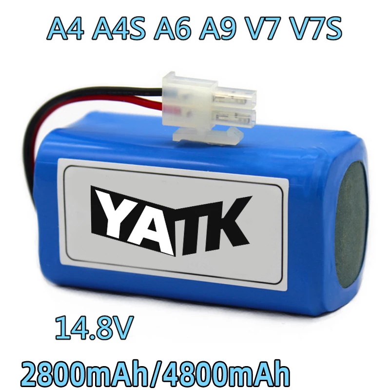 

2Pcs/Lot 14.8V 4800mAh Li-lion Battery for ILiFe A4s A7 V7s Plus V55 Pro W400 A9s PX-B020 4S1P Robot Vacuum Cleaner Battery Pack