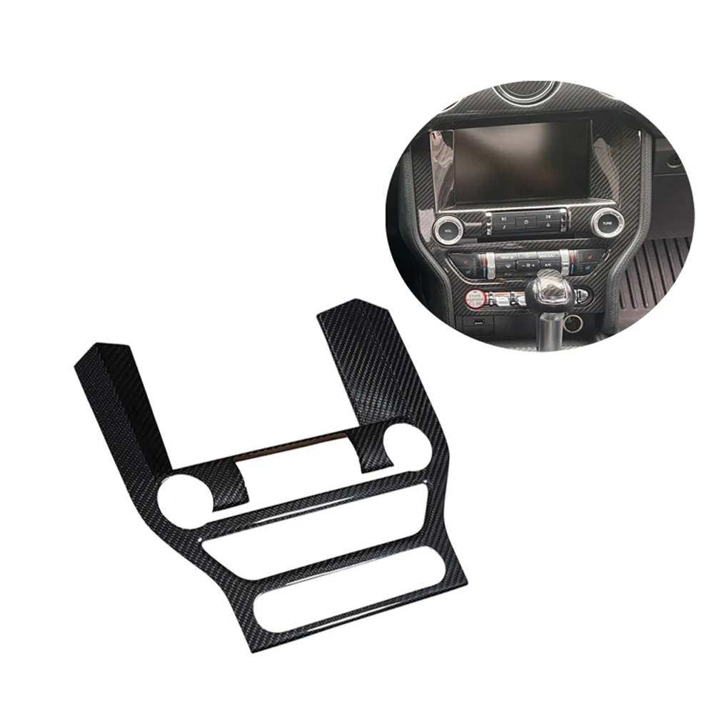 

Центральная панель управления из углеродного волокна, украшение для GPS-навигации, чехол для Ford Mustang 2015-2023, аксессуары для интерьера