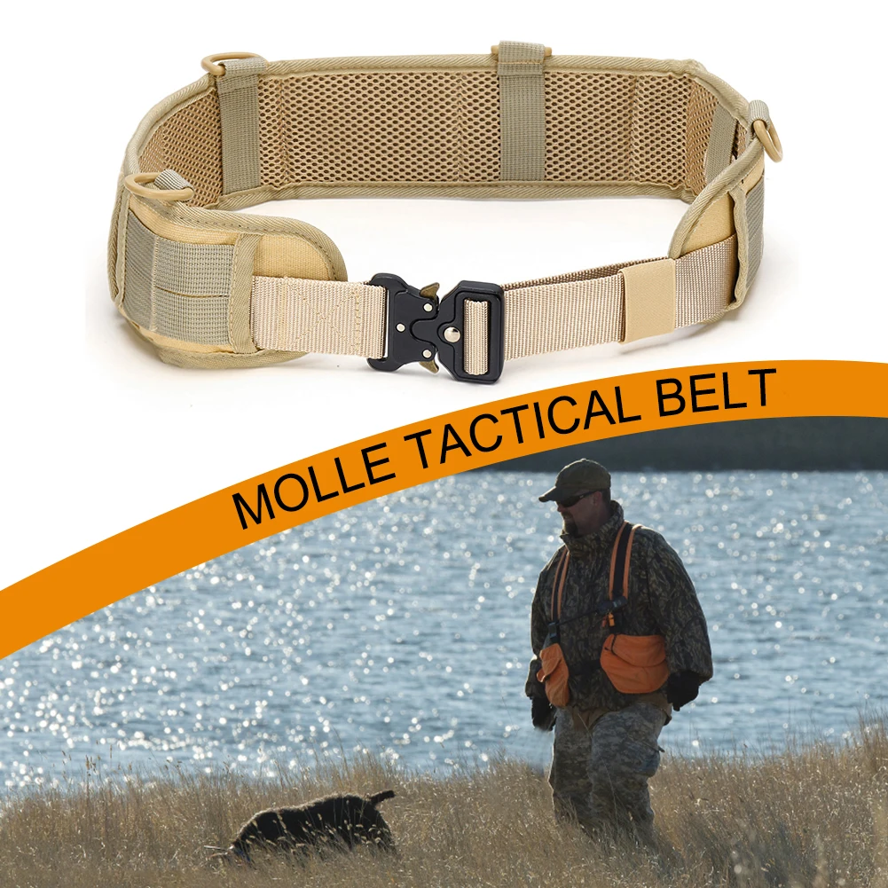 

Nylon Army Waistband Adjustable Quick Release Molle Men Battle Belt Multi-Use Convenient for Outdoor CS Combat Hunting Equipment