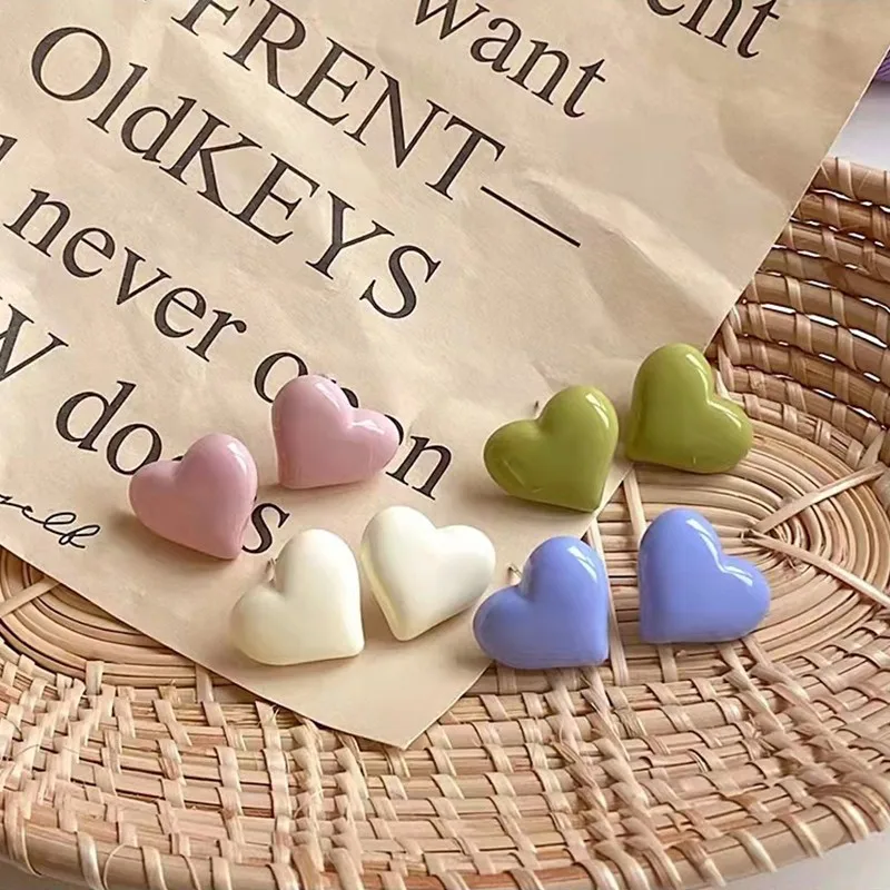 

Серьги в форме сердца для женщин, розовые серьги, эффектные Свадебные геометрические богемные винтажные буквы, трендовые ювелирные изделия...