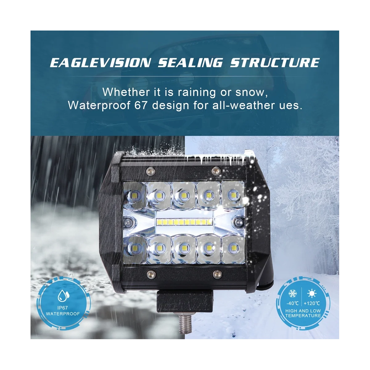 4-дюймовый фонарь для внедорожника водонепроницаемый противотуманный