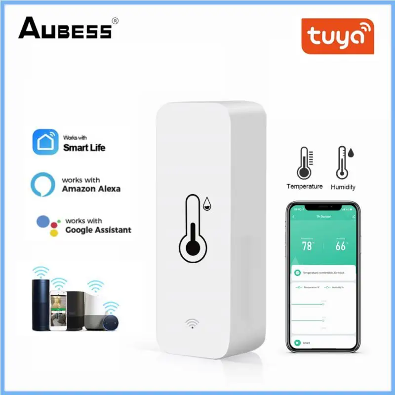 

Tuya Smart Temperature And Humidity SensorAPP Monitor Indoor Thermometer For Smart Home Var SmartLife Works With Alexa Google