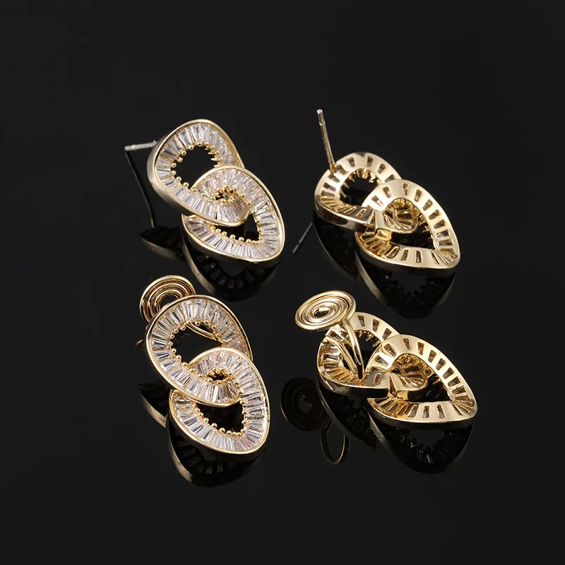 

Fashion simple chain mosquito coil ear clip without ear hole French temperament earrings female banquet Fake piercing earrings