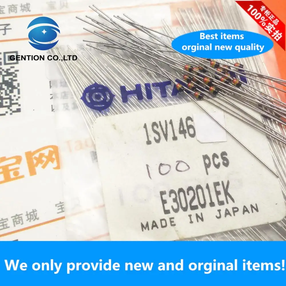 

Новинка 100%, оригинальный высокочастотный вариакторный диод 1SV146, VHF, UHF, AFC, 34 в, DO-34, 10 шт.