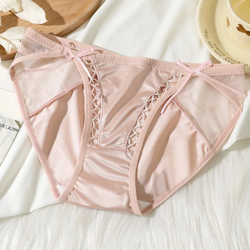 

1 шт., женские прозрачные кружевные трусики со средней талией