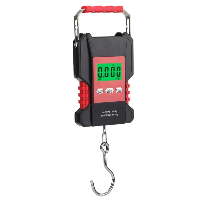 

50KG Digital Fishing Scale with Ruler Portable Travel Luggage Weighing Scale