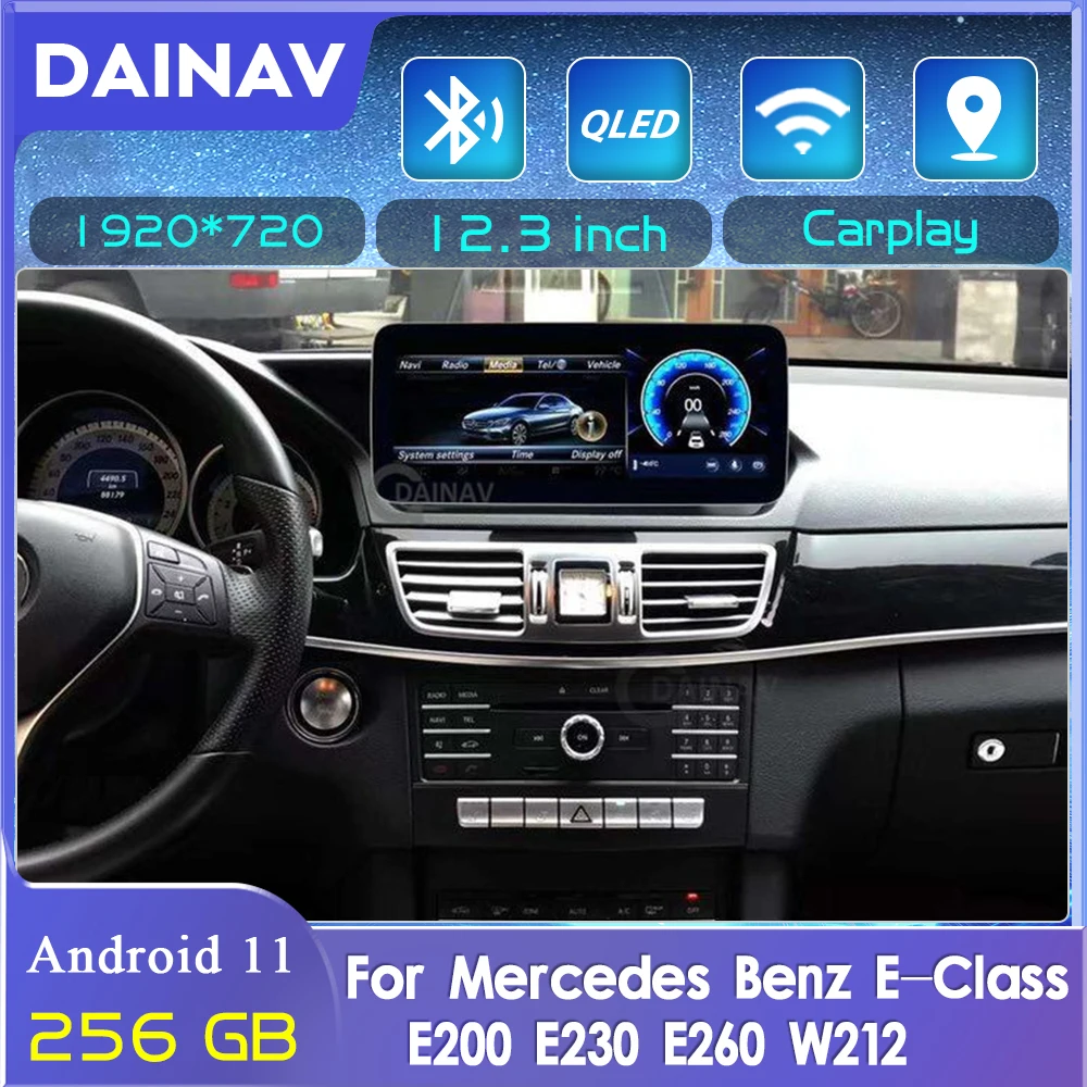 

Android 11.0 256GB Car Radio For Mercedes Benz E Class E200 E230 E260 W212 2009-2016 car stereo DVD player auto carplay GPS
