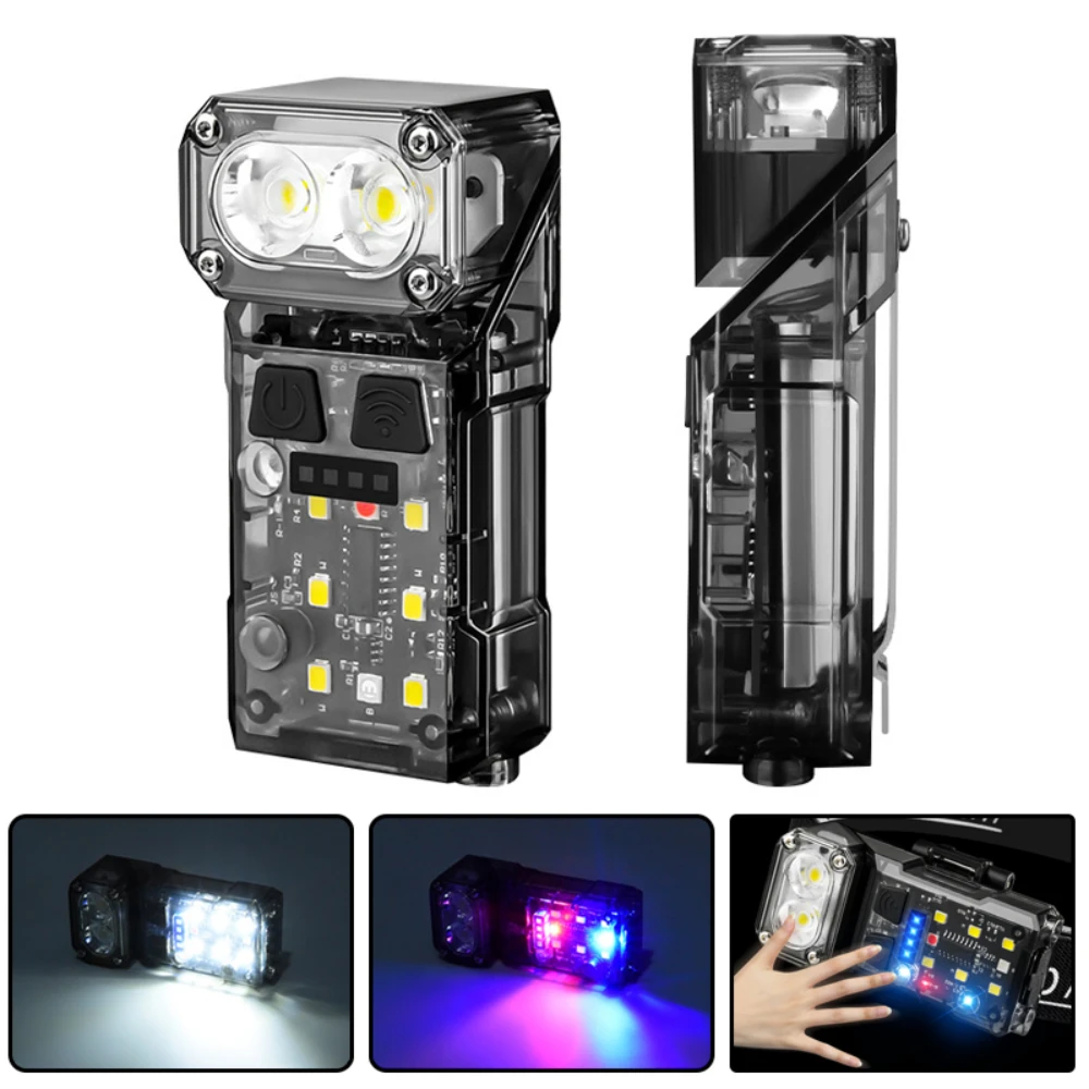 90 ° Вращающиеся индукционные налобные фонари COB многофункциональный рабочий