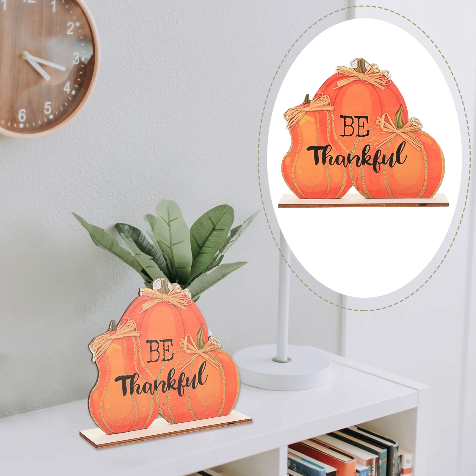 

Thanksgiving Sign Decor Table Desktop Home Wood Wooden Festival Gift Autumn Decorative Crafts