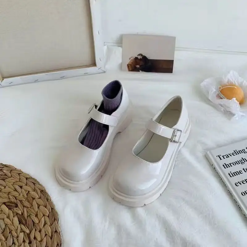 Women Chunky Platform Cosplay Costume Student Mary Jane Black Shoe Girl Plus Size 43 44 Lolita Shoes