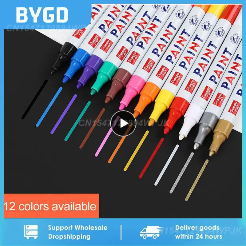 

1~10PCS Colors Car Paint Pen Car Wheel Tire Oily Painting Pen Waterproof Permanent Paint Marker Pen Auto Rubber Tyre Polishes