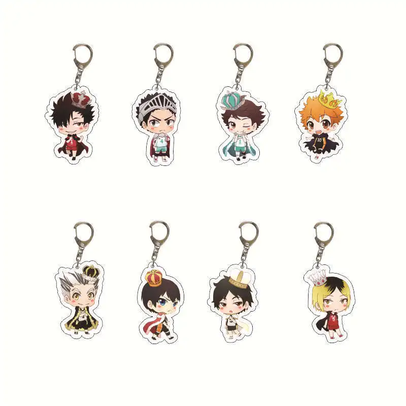 

Cartoon Volleyball Boy Key Chain Ring Anime Haikyuu!! Keyring Cute Keychain New Keychain Accessories Pendant Gift