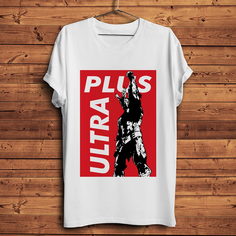 

MHA All Might Plus Ultra Anime Tshirt Men New Cotton Casual Tee Homme Manga My Hero Academia Otaku Unisex Streetwear T Shirt