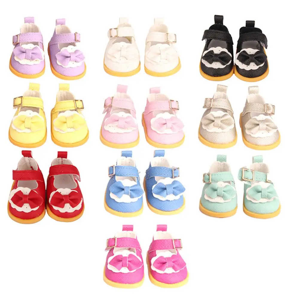 

Милый Бант искусственная кожа Сделай Сам кукла хлопок кукла мини обувь куклы аксессуары кукольные ботинки