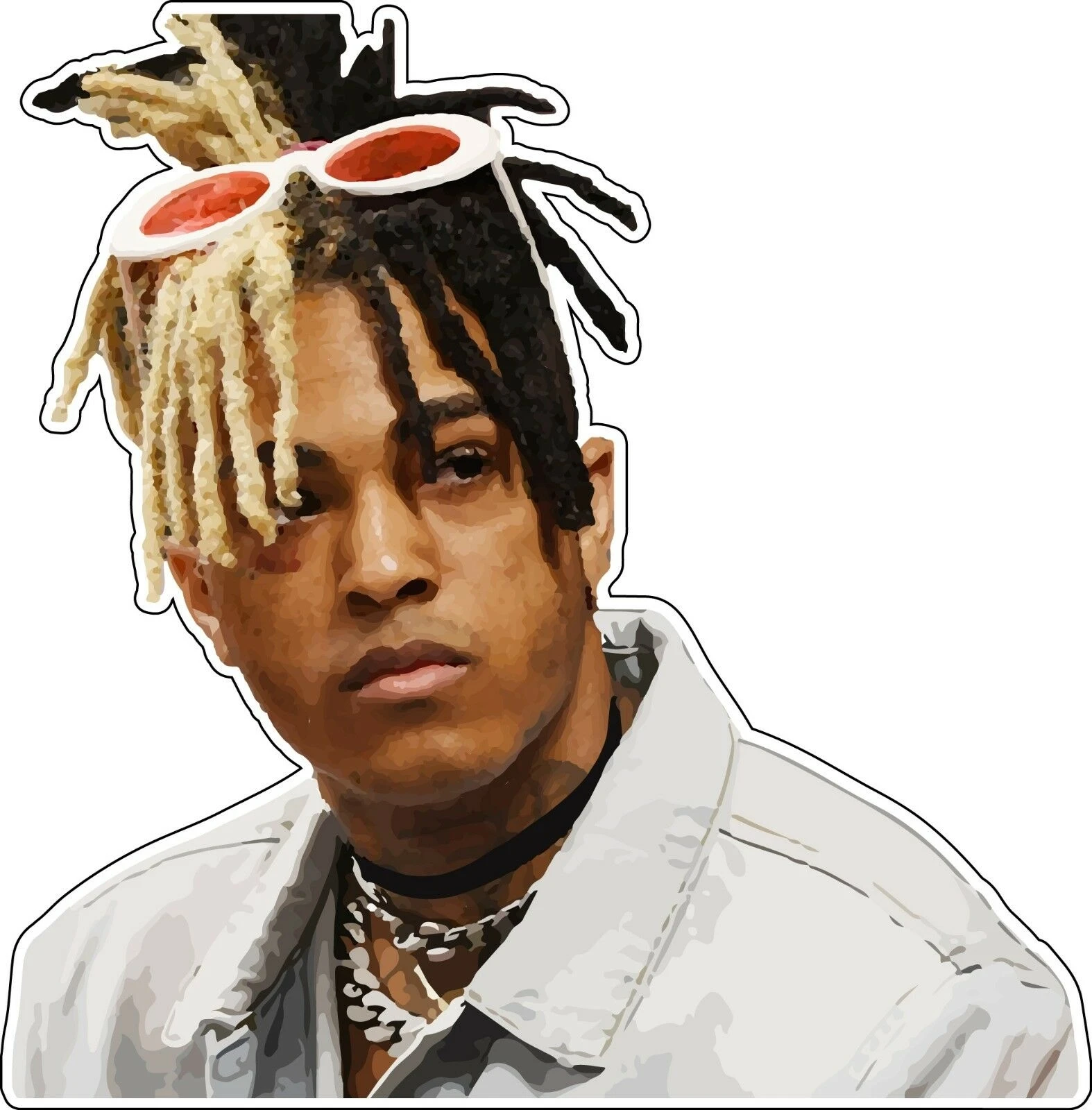 

Виниловые наклейки для XXXTentacion Clout Goggles Sad Jahseh Dreadlock Face Tattoo