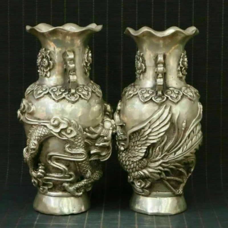 

Китайские изысканные серебряные медные ручной работы дракон и фотообои 00505