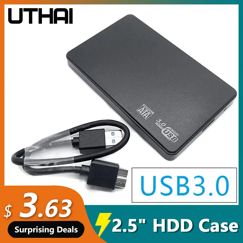 UTHAI T22 2.5'' SATA to USB3.0 HDD Enclosure Mobile Hard Drive Cases for SSD External Storage HDD Box With USB3.0/2.0 Cable ABS