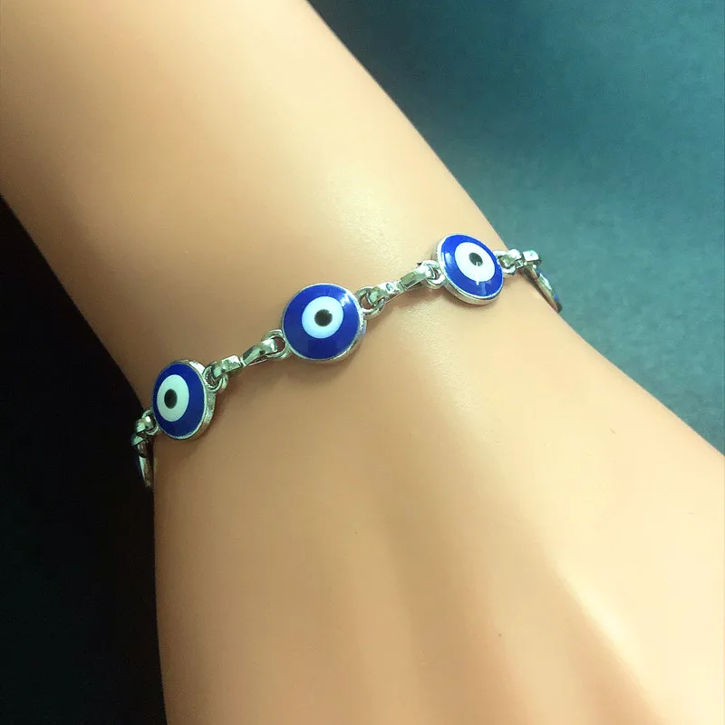 

Blue Demon Eye Bracelet Female, Evil Eye Jewelry, Turkish Amulet, Fashion Street Style Charm Bracelet Creative Couple Gift