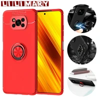 shockproof case for xiaomi poco x4pro x3nfc x3pro x3 x2 ring stand phone back cover for pocophone m4pro m3 m2 f3 f2pro f1 c31 c3