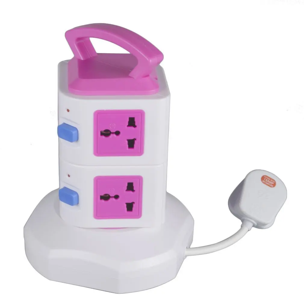 

Вертикальная двухслойная розетка с зарядным устройством с двумя USB-портами, интеллектуальная розетка с защитой от перегрузки и светодиодны...