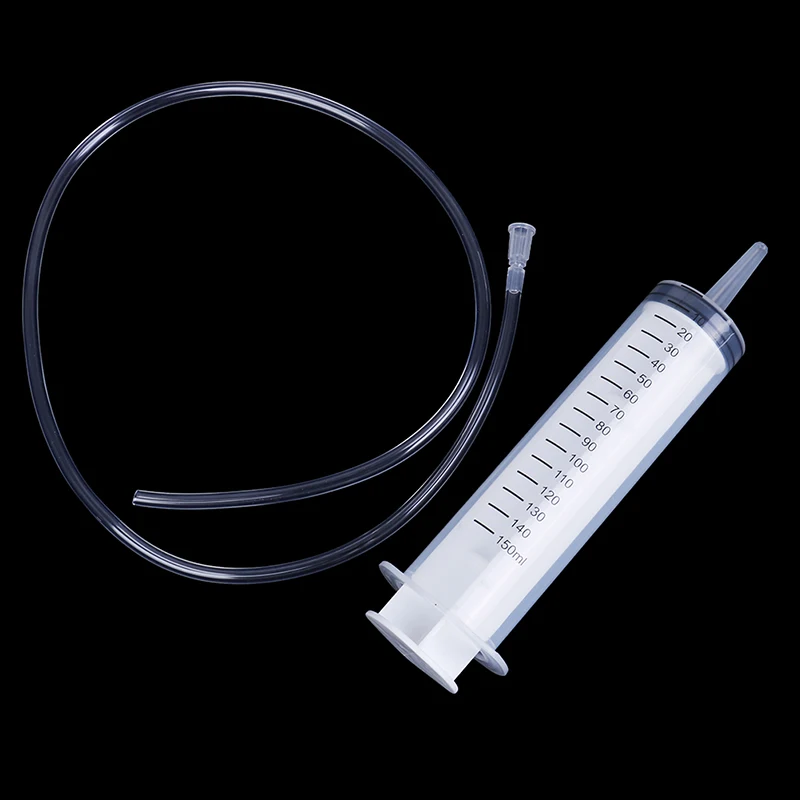 One Or 4pcs 10-550ml Large Capacity Syringe Reusable Pump Measuring With Tube Feeding Ink Pumping Oil Feeding Enema Glue Filling
