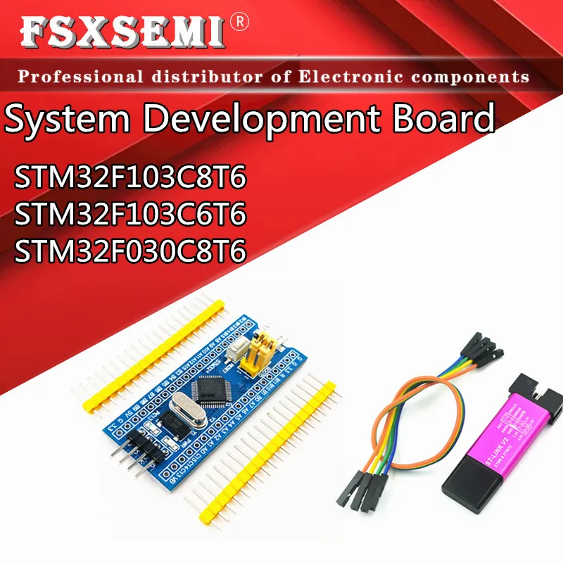 

STM32F103C6T6 STM32F103C8T6 STM32F030C8T6 ARM STM32 Minimum System Development Board Module For Arduino ST-Link V2 Downloader