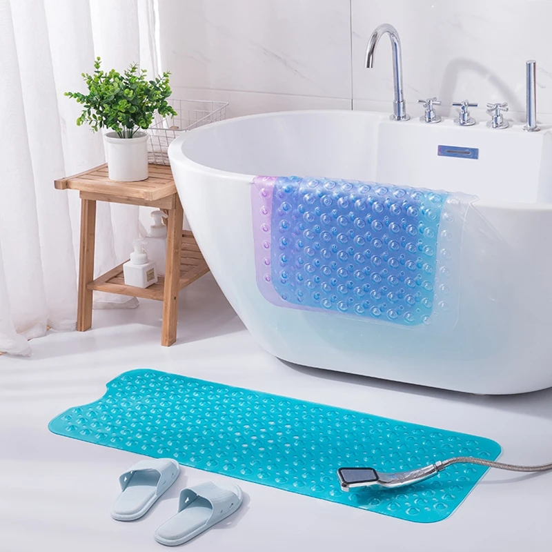 

Bath Mat Non Slip Bathtub & Shower Mat Extra Long 30 x 12 Inch Bathroom Mats for Tub Nonslip Anti Slip Bathmats Machine Washable