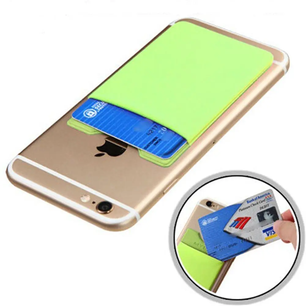 

HOT New Universal Fashion Adhesive Sticker Elastic Phone Card Holder Cellphone Pocket