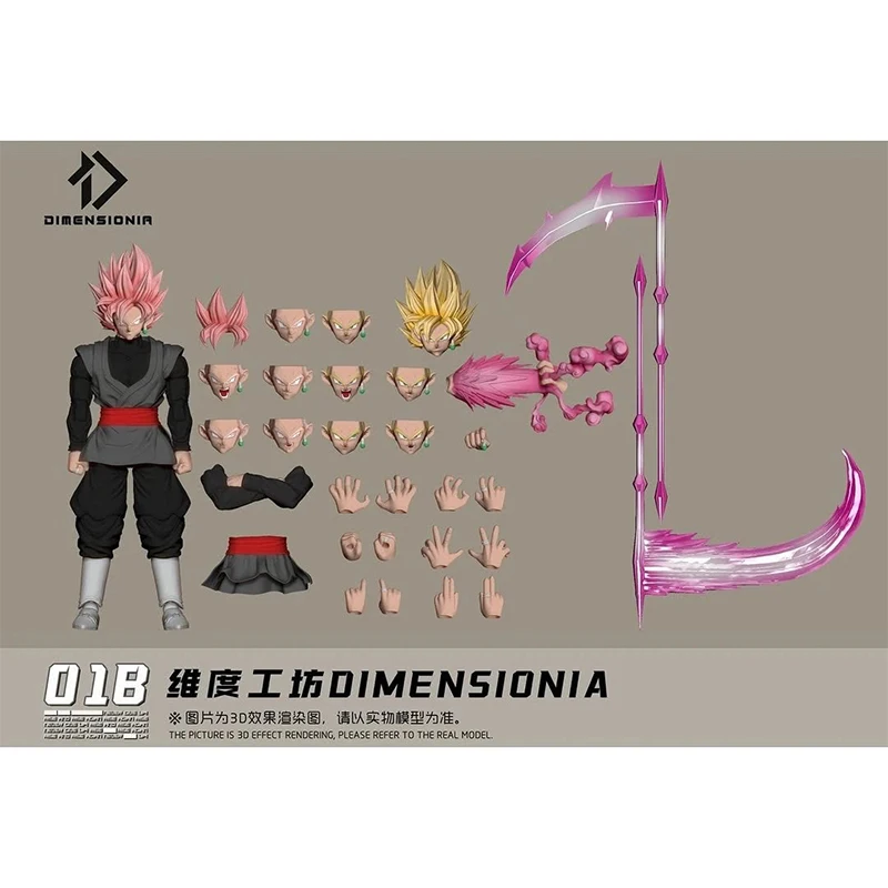 Фото Фигурка-модель Dimensionia Dragon Ball Super Saiyan Rose Son Goku Black Zamasu, аниме-фигурка, игрушка, подарок №3