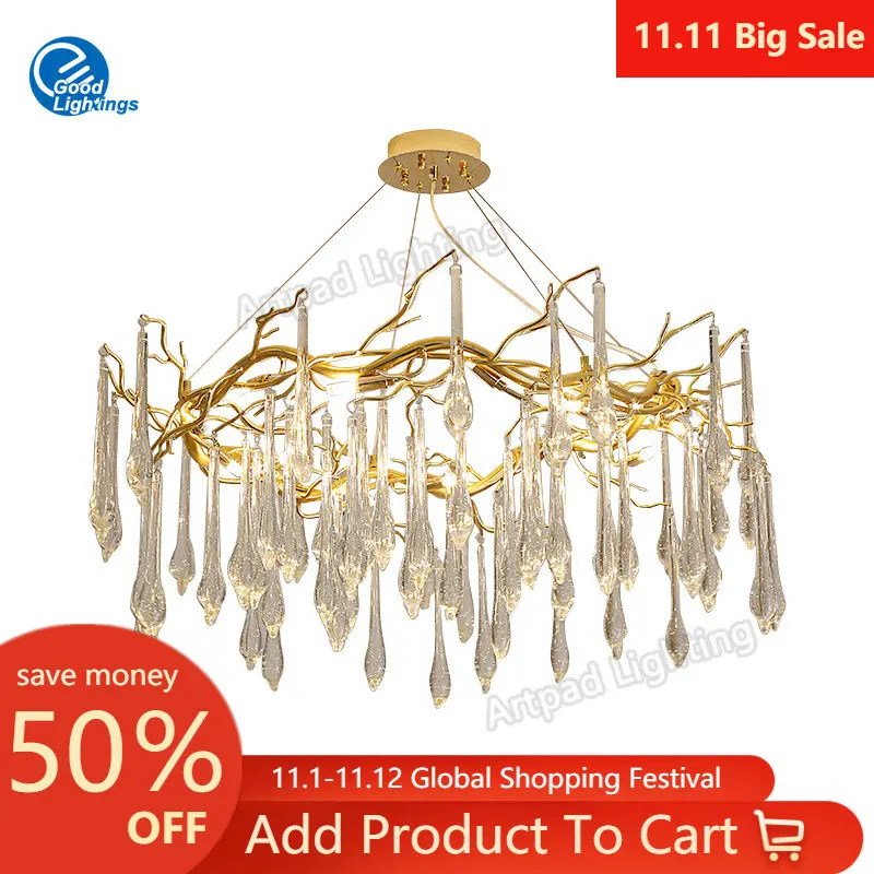 Продажа Скандинавская лампа, хрустальный стеклянный подвесной светильник, золотые/серые декоративные светодиодные лампы, люстра для гостиной, G9, П...
