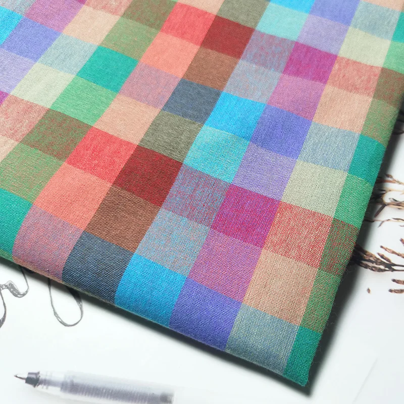 100% хлопок яркий цвет ткань пошив рубашки платье блузка длиной до метров