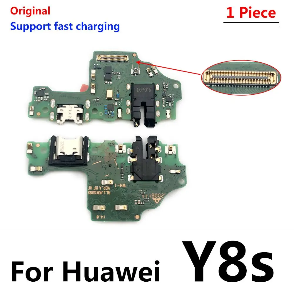 

100% Оригинальный зарядный порт для Huawei Y7P, Y6S, Y6P, Y8P, Y8S, Y9 2019 P Smart 2020, P40 Lite, внешний разъем Usb, запасные части