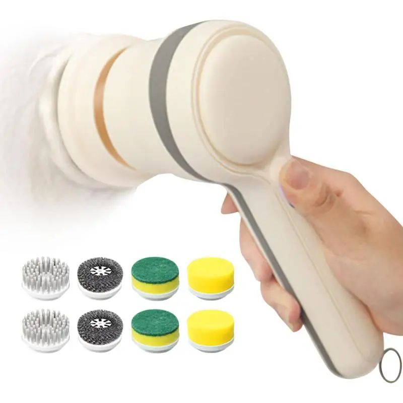 

Electric Cleaning Brush Electric Power Scrub Brush Cordless Shower Scrubber With 4 Replaceable Heads Cordless Electric Scrubber