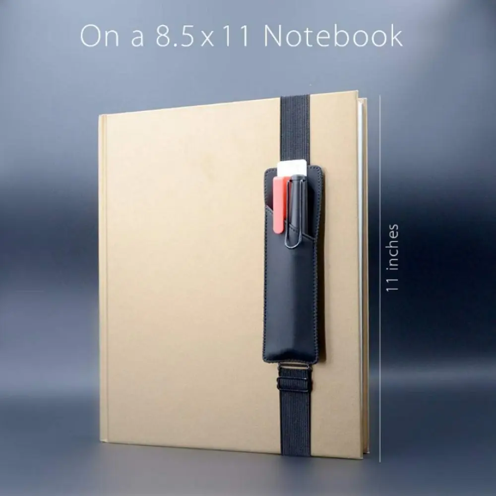 

Adjustable Pencil Case High Quality Elastic Band Portable Notebook Pen Holder Large Capacity Pen Sleeve Office Meeting